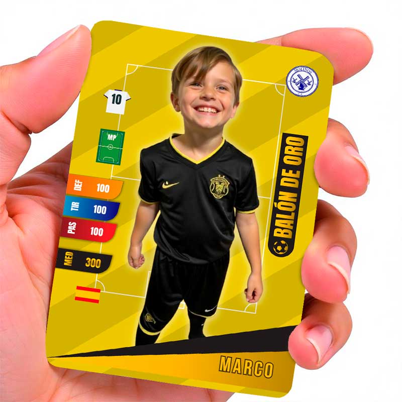 Tarjeta Balon de oro metálica