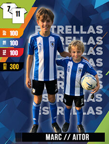 Cromo de fútbol Dúo Personalizado